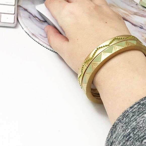 Lia Sophia On Point & Bolt Bangle Bracelet Set - Picture 2 of 10